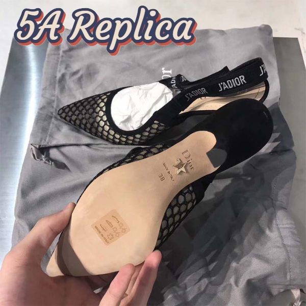 Replica Dior Women Shoes J’Adior High-Heeled Shoe in Black Mesh 95mm Heel 6