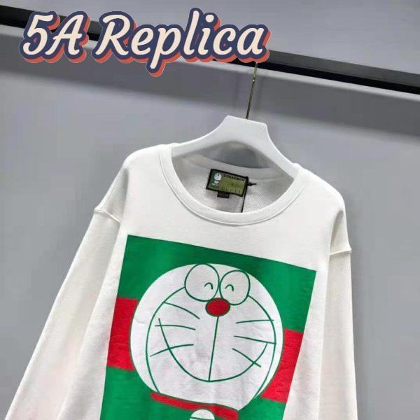 Replica Gucci Women Doraemon x Gucci Cotton Sweatshirt Cotton Jersey Crewneck Oversized Fit 5