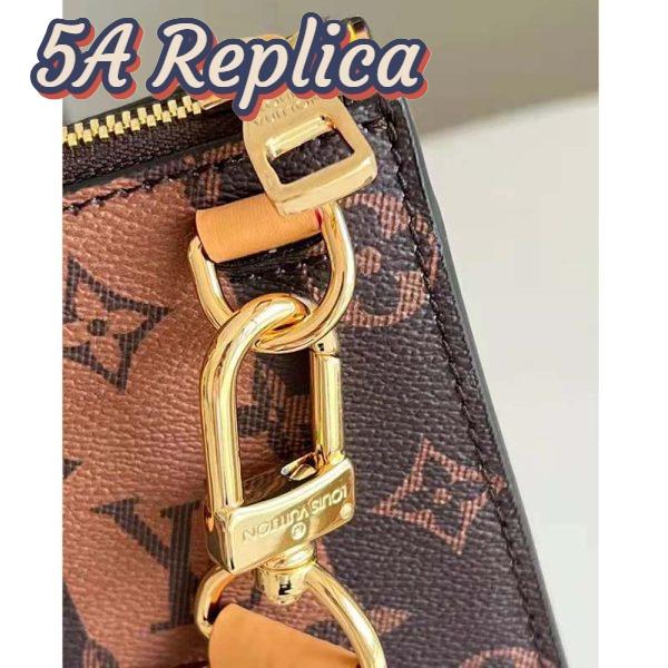 Replica Louis Vuitton Unisex Sac Plat Messenger Bag Monogram Stripes Brown Coated Canvas Cowhide 9