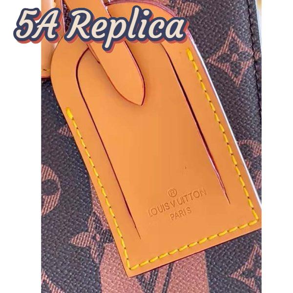 Replica Louis Vuitton Unisex Sac Plat Messenger Bag Monogram Stripes Brown Coated Canvas Cowhide 11