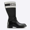 Replica Chanel Women Patent Calfskin & Crumpled Calfskin Ankle Boots-Black 14