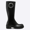 Replica Dior Women Shoes Dior Symbol Boot Black Supple Calfskin 34 Cm 13.5 Inches High