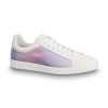 Replica Louis Vuitton LV Unisex LV Luxembourg Sneaker in Iridescent Monogram Textile and Calf Leather-Rose