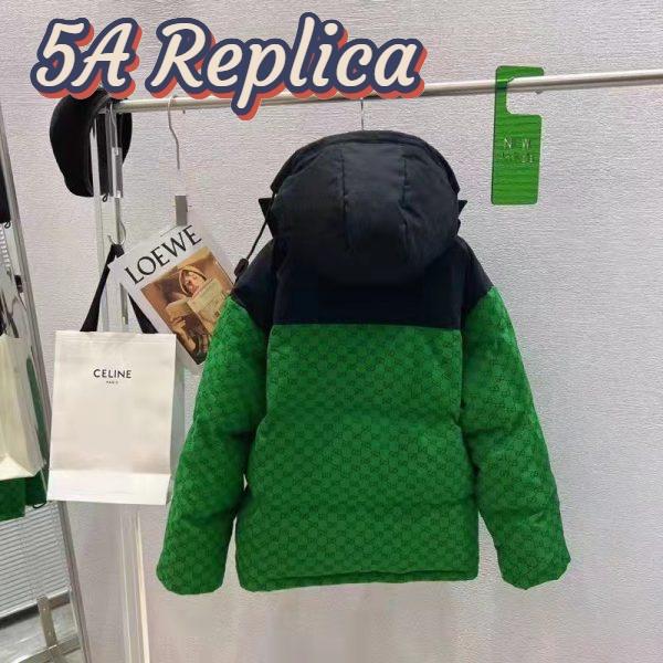 Replica Gucci Women The North Face x Gucci Padded Jacket Green Ebony GG Canvas 4