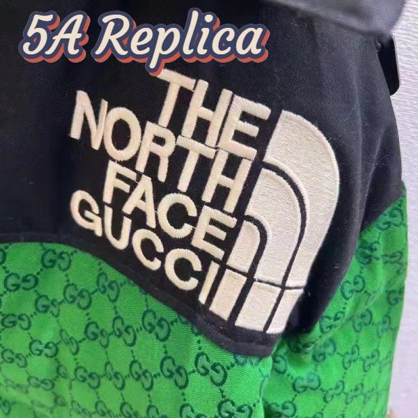 Replica Gucci Women The North Face x Gucci Padded Jacket Green Ebony GG Canvas 7
