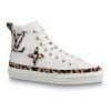 Replica Louis Vuitton LV Unisex Stellar Sneaker Boot in Pony-Styled Calf Leather with Giant LV Monogram Flowers-Brown 11