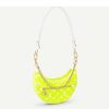 Replica Louis Vuitton Women Loop Half-Moon Baguette Bag Yellow Monogram Jacquard Velvet