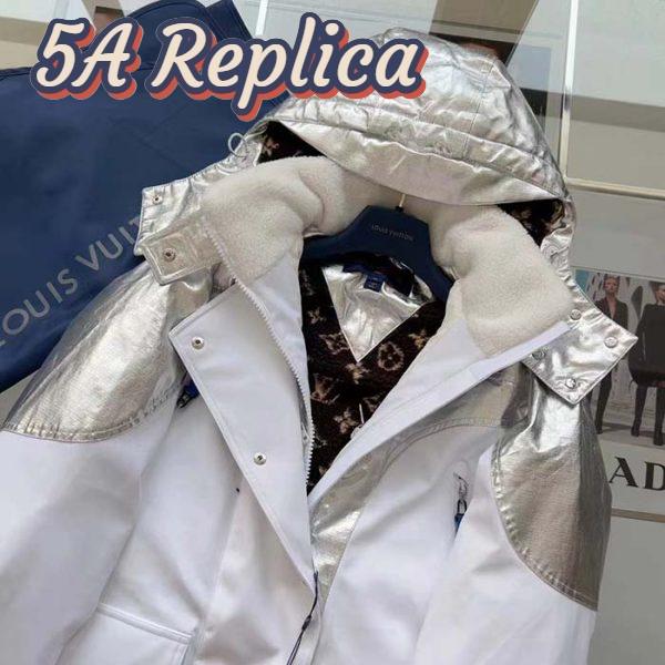 Replica Louis Vuitton Women LV Electric Accent Ski Jacket Optical White Regular Fit 7