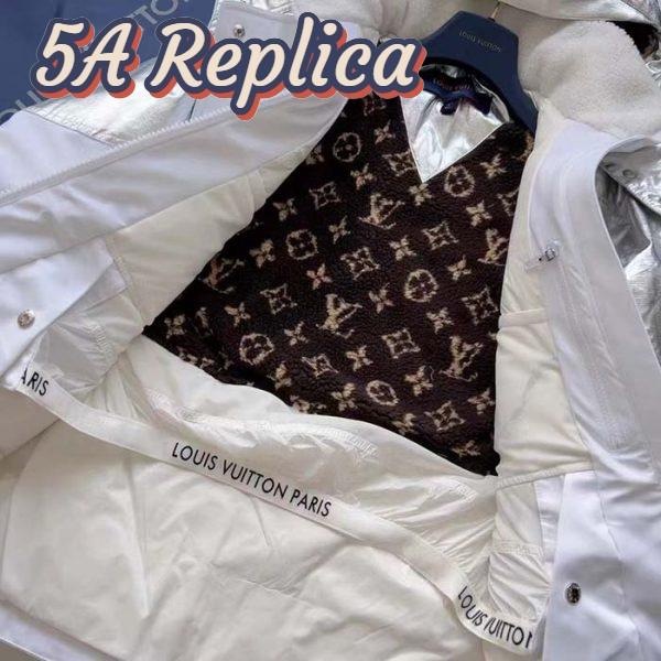 Replica Louis Vuitton Women LV Electric Accent Ski Jacket Optical White Regular Fit 9