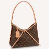 Replica Louis Vuitton Women LV CarryAll PM Handbag Brown Monogram Coated Canvas Microfiber