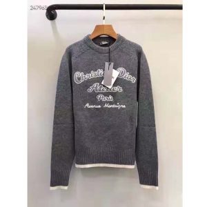 Replica Dior CD Men Christian Dior Atelier Sweater Gray Wool Jersey 2