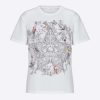 Replica Dior Men CD T-Shirt Ecru Cotton Jersey Linen Dior Sevilla Star Motif