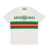 Replica Gucci GG Men Cotton T-Shirt White Cotton Jersey Crewneck Oversize Fit