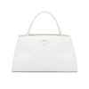 Replica Prada Women Brushed Leather Handbag-White
