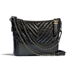 Replica Chanel Women Chanel’s Gabrielle Large Hobo Bag in Aged Calfskin Leather-Black